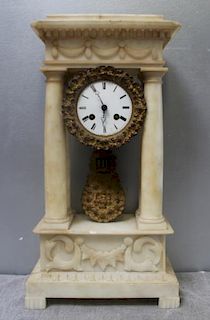 Classical Style Arch Form Marble Clock.