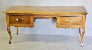 Antique French Provincial Fruitwood Country Desk.