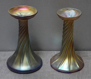 Two Similar LCT Favrile Tiffany Glass