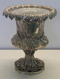 SILVER. Antique English Silver Reticulated Ice