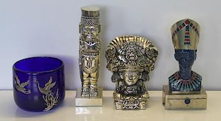 Grouping of Assorted Mayan and Egyptian Figures.