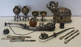 SILVER. Grouping of Assorted Decorative Items.
