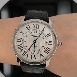 Cartier Ronde Solo 42mm Automatic Movement Leather Watch