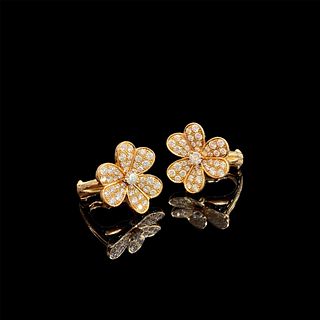 Van Cleef & Arpels Frivole Earrings Rose Gold 18k & Diamonds, Small Model