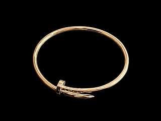 Cartier 18K Rose Gold Juste Un Clou Nail Bracelet Small Model size 17