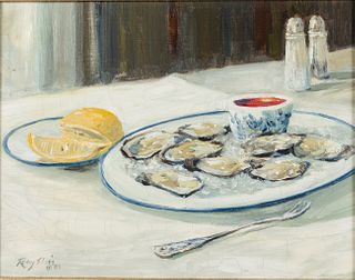 Ray Ellis, Oysters on the Half-Shell, Oil on Canvas