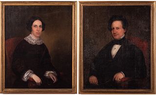 Pair of American School Portraits, 19th Century