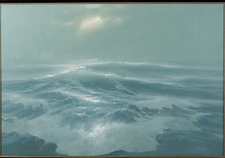 Byron Pickering (20th C), Seascape, O/C, 1987