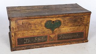 Early Dutch Painted Blanket Chest, 18th Century
