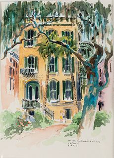 Everett Mayo, Monterey Square House, Savannah, W/C