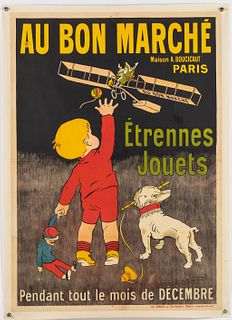 Vintage French Toy Market Poster