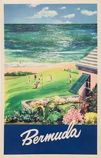 Vintage Lemoy Bermuda Golf Travel Poster