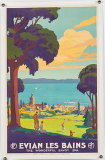 Geo (1880-1968), Evian Les Bains Poster, c. 1930