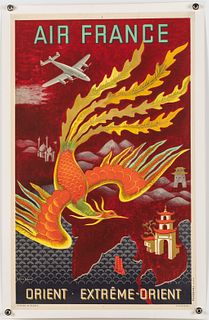 Lucien Boucher, Vintage Air France Orient Poster