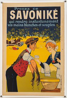 Vintage French Oge Savonike Soap Poster, c. 1935