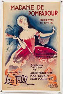 George Dola, Madame De Pompadour Opera Poster