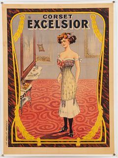 Vintage French Corset Advisement Poster