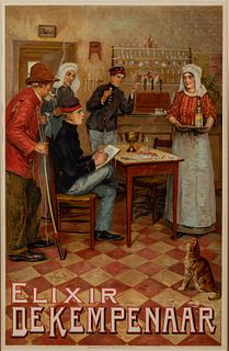 Vintage Dutch Poster: Elixir De Kempenaar