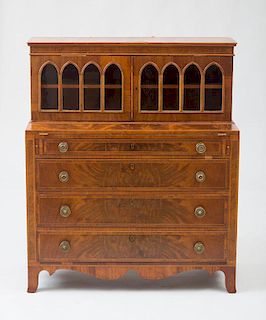 Federal Inlaid Mahogany Writing Cabinet, Massachusetts
