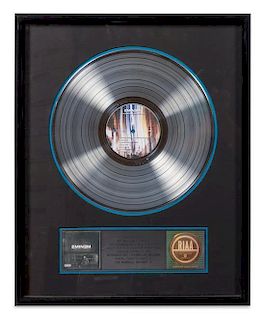 An Eminem: The Marshall Mathers LP RIAA Certified 5x Platinum Presentation Album 21 x 17 inches.