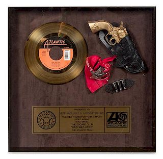 A The Escape Club: Wild Wild West Atlantic Records Certified Gold Album and Single Presentation Album 15 1/4 x 15 1/4 inches.