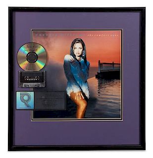 A Vanessa WIlliams: The Comfort Zone RIAA Certified Platinum Presentation Album 22 x 21 inches.