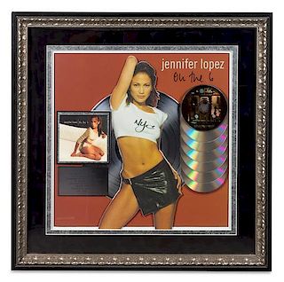A Jennifer Lopez: On The 6 7 Million Worldwide Sales Comemorative Presentation Album 25 1/2 x 25 1/2 inches