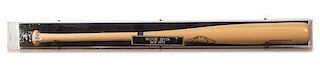 A Monte Irvin Autographed Baseball Bat Length of display frame 63 3/4 inches.