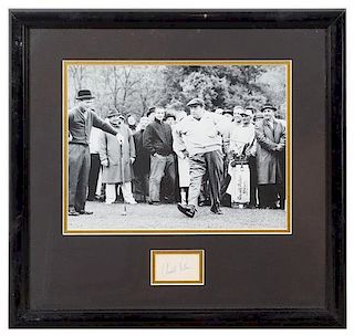 An Arnold Palmer Clipped Autograph 18 1/2 x 19 1/2 inches overall.