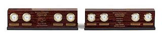 Two PGA Championship Presentation Clock Height 3 x width 12 inches.