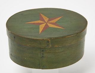 Paint-Decorated Oval Box
