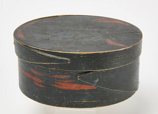 B Sprague Paint-Decorated Oval Box