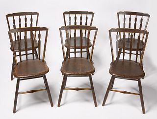 Set of 6 Early Arrow Back Chairs