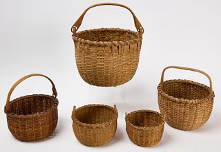 Group of Five Baskets