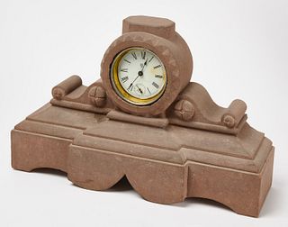 Brownstone Carved Clock