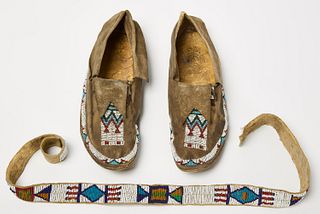 Native Beaded Moccasins and Belt