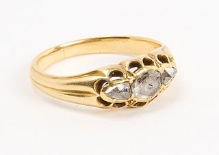 Antique Ring with Three Diamonds