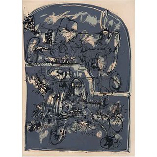 GILBERTO ACEVES NAVARRO, Sin título, Firmada, Serigrafía 10/100, 53 x 39 cm