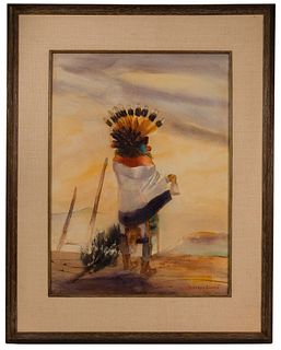 Jeffrey Lunge (American, 1905-1993) Watercolor