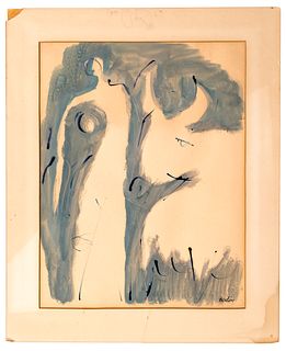 Paul Bodin (American, 1910-1994) Gouache on Paper