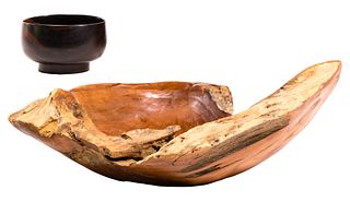 Hap Sakwa (American, b.1950) Carved Ebony Bowl