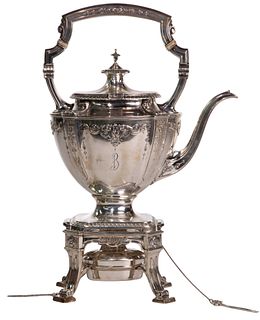 Reed & Barton 'Duquesne' Sterling Silver Hot Water Kettle on Stand