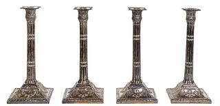 Egyptian Revival Silverplate Candlestick Collection