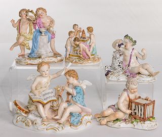 Meissen Porcelain Cherubic Figurine Assortment