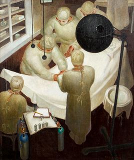 Roy Hilton 1943 painting The Laparotrachelotomy