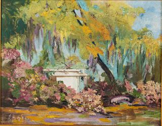 M. Alcott Hunt, Library at Wormsloe, 1937, O/C