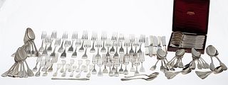 Misc. Set of Rat Tail Sterling Silver Flatware