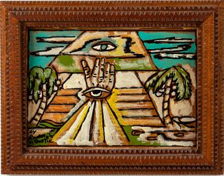 R. Bostic, The Hand of God, The All Seeing Eye, Oil 