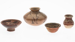 4 Native American Pottery Pieces