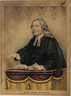 Reverend John Wesley, Lithograph, 19th C